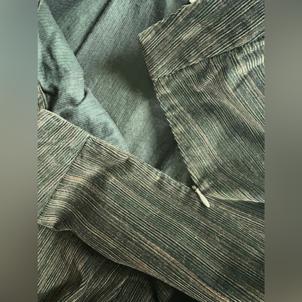 Sportmax corduroy Skirt A-line Brown black pleated Stripes cotton US 4 - Picture 5 of 7